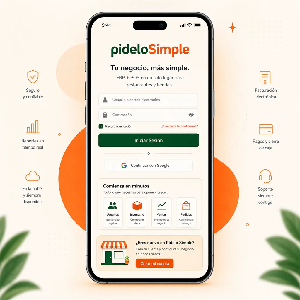 App de Pídelo Simple en acción