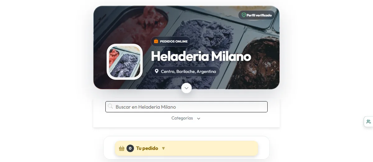 Web: catálogo y sucursal más cercana
